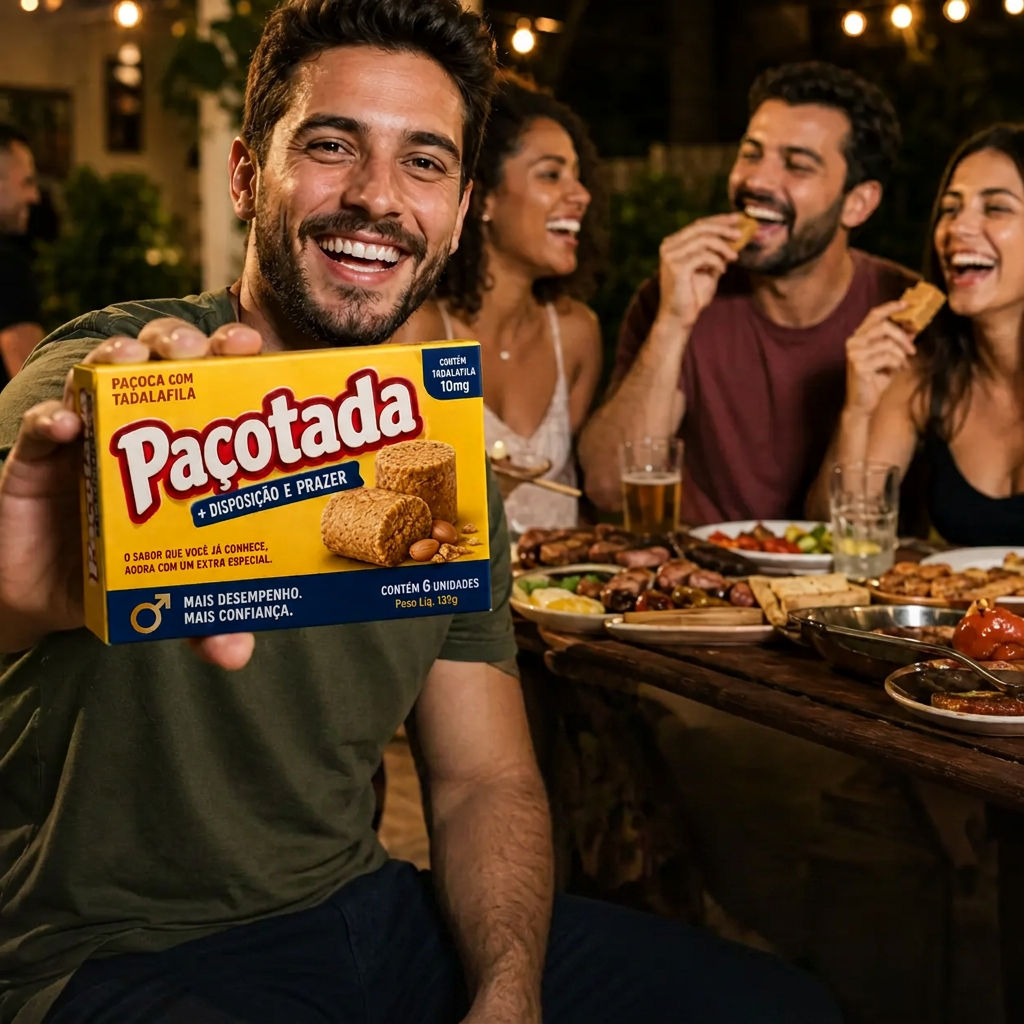 Conceito visual de conteúdo da Paçotada para redes sociais